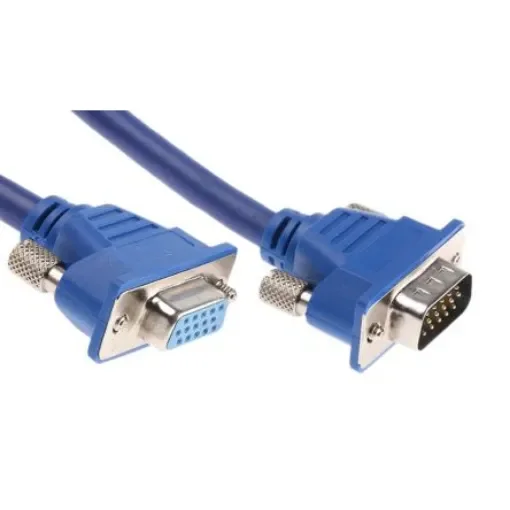 RS PRO Male VGA to Female VGA Cable, 15m Blue - 6659548 product image