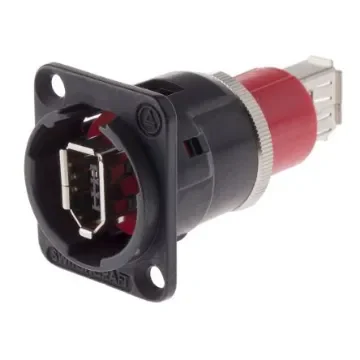 Switchcraft, EH, Firewire 400 6 Way Straight Panel Mount Firewire Connector, Socket - EHFW2BPKG product image