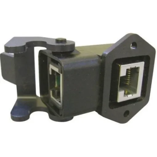 HARTING Han 3A RJ45 Series Female RJ45 Connector, Feed Through Right Angle - 09452251108 product image