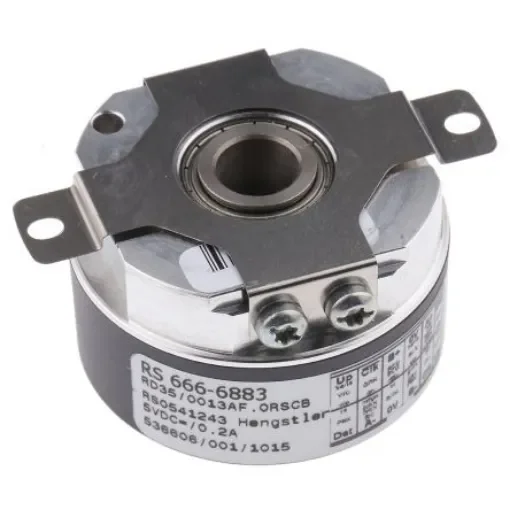 Hengstler AC35 Series Absolute Absolute Encoder, 2048 ppr, Gray, SSI Signal, Hollow Type, 8mm Shaft - 0541068 product image