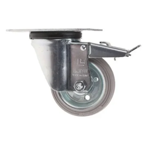LAG Braked Swivel Castor Wheel, 60kg Capacity, 80mm Wheel - 12254G FR product image