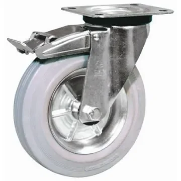 LAG Braked Swivel Castor Wheel, 80kg Capacity, 100mm Wheel - 12258G FR product image