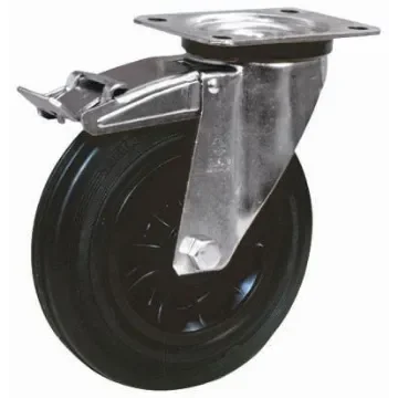 LAG Braked Swivel Castor Wheel, 75kg Capacity, 100mm Wheel - 13908  FR product image