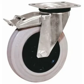 LAG Braked Swivel Castor Wheel, 55kg Capacity, 80mm Wheel - 13904G FR product image