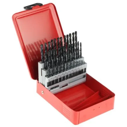 RS PRO 51-Piece Twist Drill Bit Set for Metal, 6mm Max, 1mm Min, HSS Bits - 6680992 product image