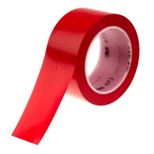3M Scotch 471 Red Vinyl 33m Lane Marking Tape, 0.14mm Thickness product image