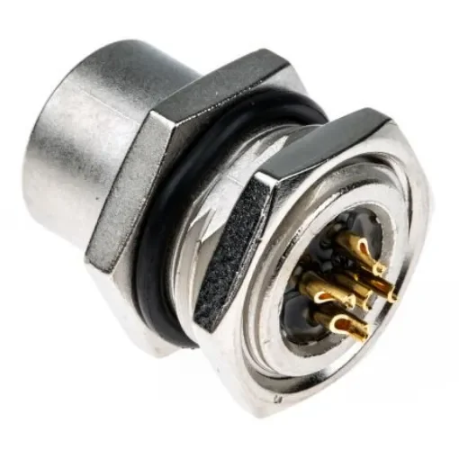TE Connectivity Circular Connector, 5 Contacts, Panel Mount, M12 Connector, Socket, Female, IP67 - 1838891-3 product image