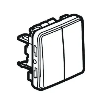 Legrand Outdoor Light Switch, 2 Way, 2 Gang, Plexo - 0 707 26 product image