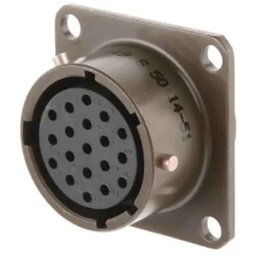 Amphenol Socapex, 451 19 Way Panel Mount MIL Spec Circular Connector Receptacle, Socket Contacts,Shell Size 14, Bayonet - 451 02E 1419S 50 product image
