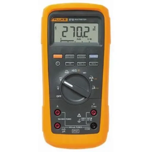 Fluke 27 Handheld Digital Multimeter, True RMS, 10A ac Max, 10A dc Max, 1000V ac Max - Fluke 27-II product image