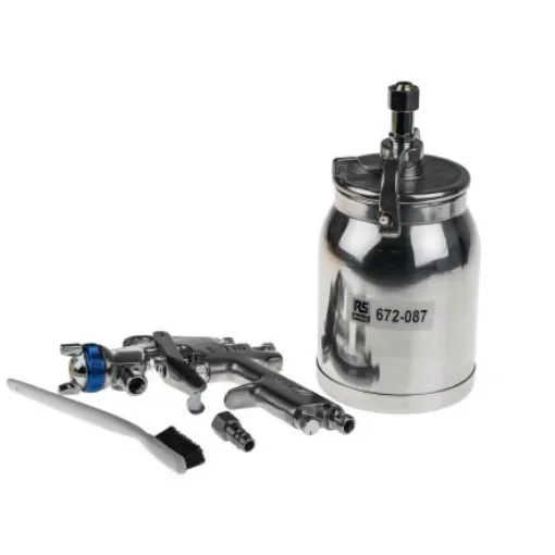 RS PRO 1/4in Air Inlet (BSP) Spray Gun, With 2 mm Tip - 672087 product image