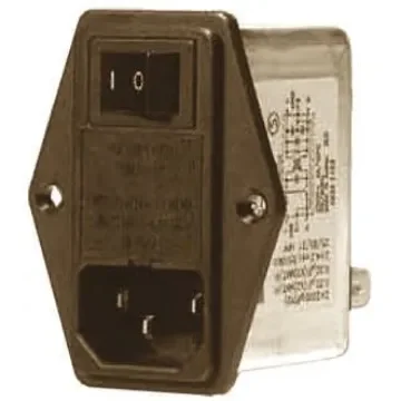 Roxburgh EMC 6A, 250 V ac/dc Screw Mount IEC Inlet Filter RIS0622H2, Faston product image