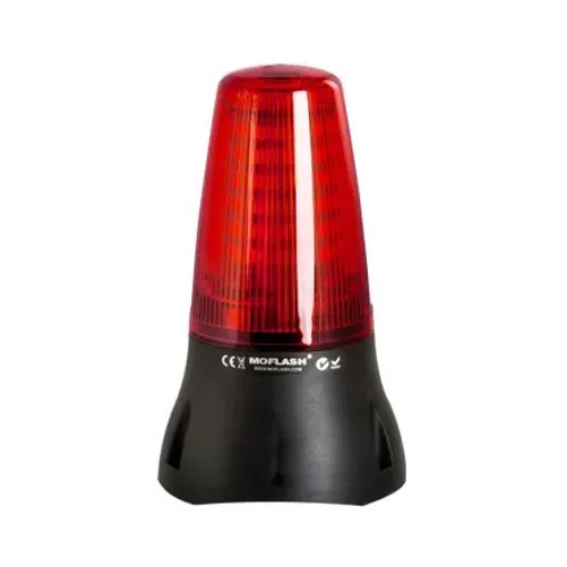 Moflash LEDD125 Series Red Multiple Effect Beacon, 230 V ac, Surface Mount, LED Bulb, IP65 - LEDD125-04-02 product image