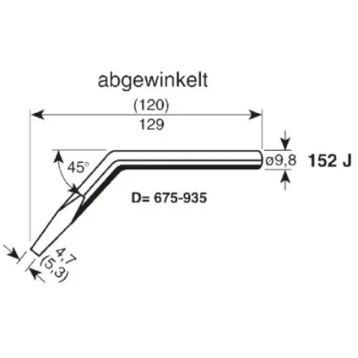 Ersa 5.3 mm Chisel Soldering Iron Tip for use with ERSA 150 S - 152JD/SB product image