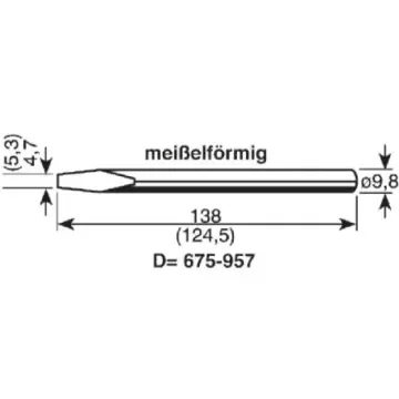 Ersa 3 mm Chisel Soldering Iron Tip for use with ERSA 150S - 152KD product image