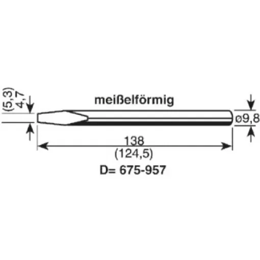 Ersa 3 mm Chisel Soldering Iron Tip for use with ERSA 150S - 152KD product image