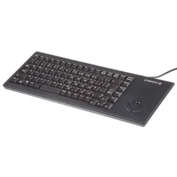Cherry Wired USB Compact Trackball Keyboard, QWERTY (UK), Black - G84-5400LUMGB-2 product image