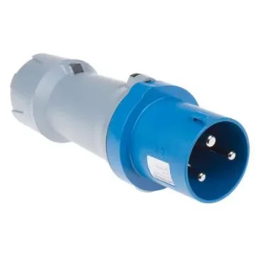 MENNEKES, PowerTOP IP44 Blue Cable Mount 2P + E Industrial Power Plug, Rated At 63A, 230 V - 3212RS product image