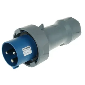 MENNEKES, PowerTOP IP67 Blue Cable Mount 2P + E Industrial Power Plug, Rated At 63A, 230 V - 3303RS product image