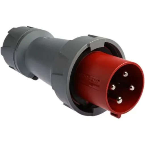 MENNEKES, PowerTOP Plus IP67 Red Cable Mount 3P + E Industrial Power Plug, Rated At 125A, 400 V - 3374RS product image