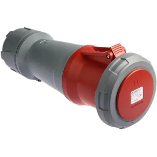 MENNEKES, PowerTOP Plus IP67 Red Cable Mount 3P + N + E Industrial Power Socket, Rated At 125A, 400 V - 3480 product image