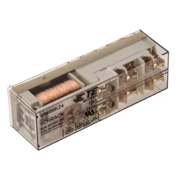 TE Connectivity PCB Mount Force Guided Relay, 24V dc Coil Voltage, 6 Pole, 4PST, DPST - SR6B6K24 product image