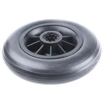 RS PRO Black Rubber Puncture Proof Trolley Wheel, 100kg - 6803858 product image