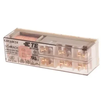 TE Connectivity PCB Mount Force Guided Relay, 24V dc Coil Voltage, 6 Pole, 6PDT - SR6A6K24 product image