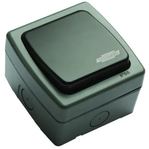 Timeguard Grey Outdoor Light Switch, 2 Way, 1 Gang, Weathersafe - TGVL01 product image