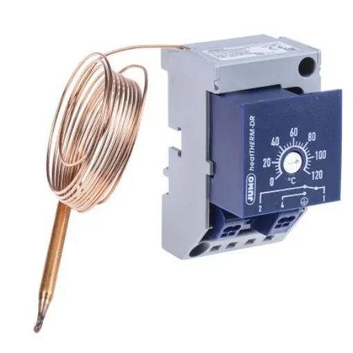 Jumo Capillary Thermostat, +120°C Max, NO/NC, Automatic Reset, Surface Mount - 603070/0002-7-026-000-25-2000-40-10-00-00-000-00-6 product image
