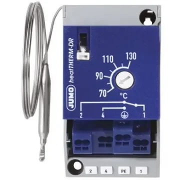 Jumo Capillary Thermostat, +130°C Max, NO/NC, Automatic Reset, Surface Mount - 603070/0070-7-671-000-00-2000-40-10-00-00-000-00-6 product image