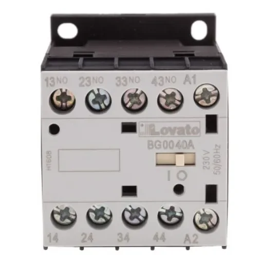 Lovato Orange BG Contactor Relay, 230 V ac Coil, 4-Pole, 10 A, 4NO, 690 V ac - 11BG0040A230 product image