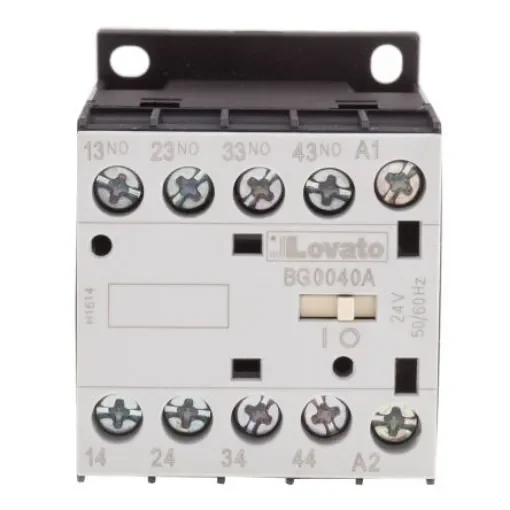 Lovato Orange BG Contactor Relay, 24 V ac Coil, 4-Pole, 10 A, 4NO, 690 V ac - 11BG0040A024 product image