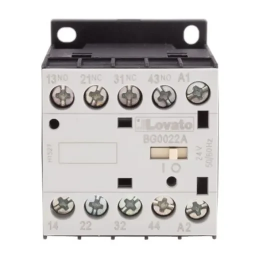 Lovato Orange BG Contactor Relay, 24 V ac Coil, 4-Pole, 10 A, 2NO + 2NC, 690 V ac - 11BG0022A024 product image