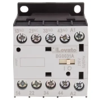 Lovato Orange BG Contactor Relay, 230 V ac Coil, 4-Pole, 10 A, 3NO + 1NC, 690 V ac - 11BG0031A230 product image