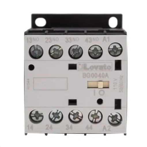 Lovato Orange BG Contactor Relay, 110 V ac Coil, 4-Pole, 10 A, 4NO, 690 V ac - 11BG0040A110 product image