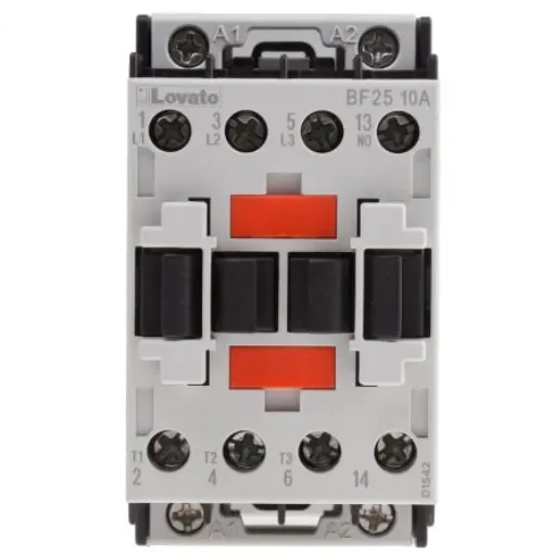 Lovato Orange BF Contactor, 400 V ac Coil, 3-Pole, 25 A, 11 kW, 3NO, 440 V ac - BF2510A400 product image