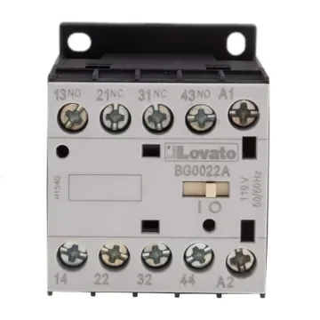 Lovato Orange BG Contactor Relay, 110 V ac Coil, 4-Pole, 10 A, 2NO + 2NC, 690 V ac - 11BG0022A110 product image