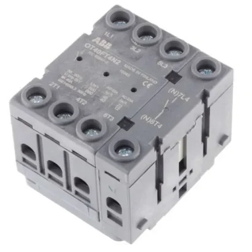 ABB 4P Pole Panel Mount Isolator Switch - 40A Maximum Current, 11kW Power Rating, IP20 - OT40FT4N2  1SCA104956R1001 product image