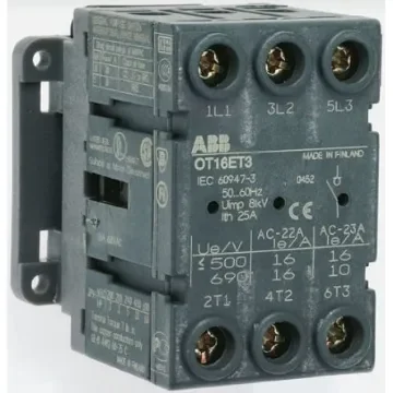 ABB 3P Pole Panel Mount Isolator Switch - 100A Maximum Current, 37kW Power Rating, IP20 - OT100FT3  1SCA105023R1001 product image