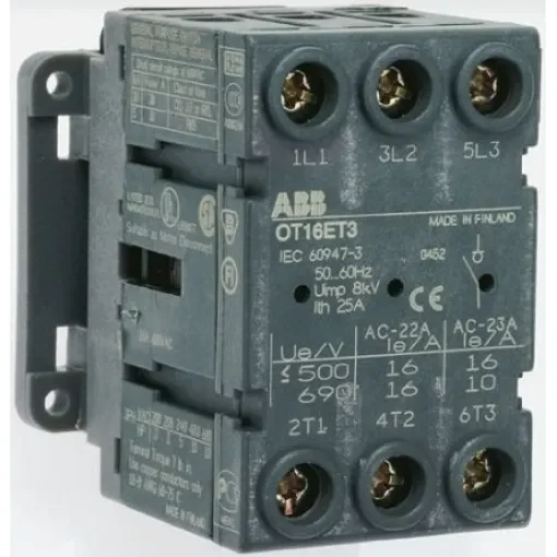 ABB 3P Pole Panel Mount Isolator Switch - 100A Maximum Current, 37kW Power Rating, IP20 - OT100FT3  1SCA105023R1001 product image