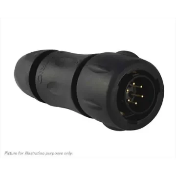 Souriau Sunbank by Eaton Circular Connector, 6 Contacts, Cable Mount, Socket, Male, IP68, IP69K, UTS Series - UTS6JC10E6P product image