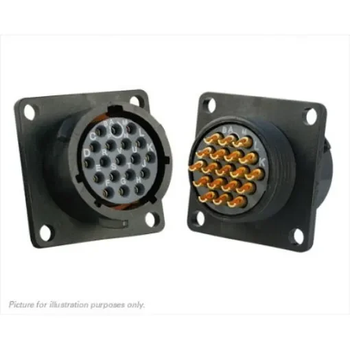 Souriau Sunbank by Eaton Circular Connector, 19 Contacts, Flange Mount, Socket, Female, IP68, IP69K, UTS Series - UTS014E19S product image