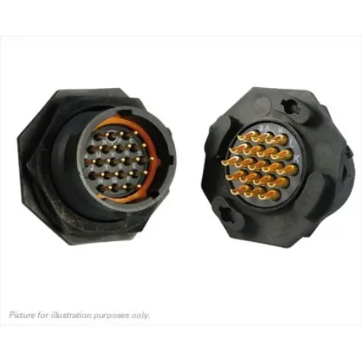 Souriau Sunbank by Eaton Circular Connector, 19 Contacts, Panel Mount, Plug, Male, IP68, IP69K, UTS Series - UTS714E19P product image