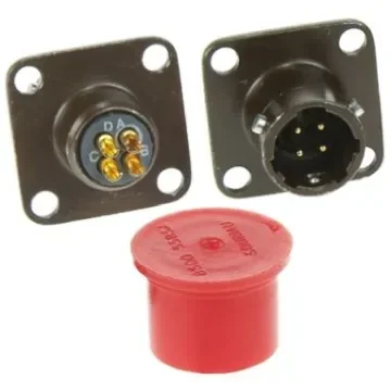 Souriau Sunbank by Eaton, 851, Copper Alloy 4 Way Panel Mount MIL Spec Circular Connector Receptacle, Pin - 85102E84P50 product image