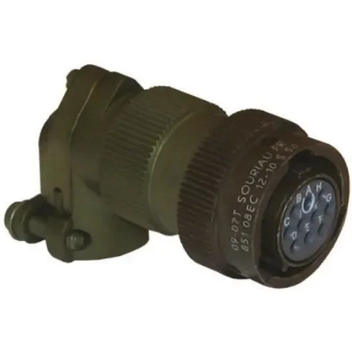 Souriau Sunbank by Eaton, Copper Alloy Right Angle 4 Way Cable Mount MIL Spec Circular Connector Plug, Pin - 85108EC84P50 product image