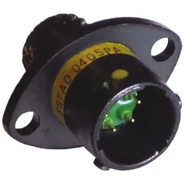 Souriau Sunbank by Eaton, 8STA, Copper Alloy 3 Way Panel Mount MIL Spec Circular Connector ReceptacleBlack, Socket - 8STA00435SN product image