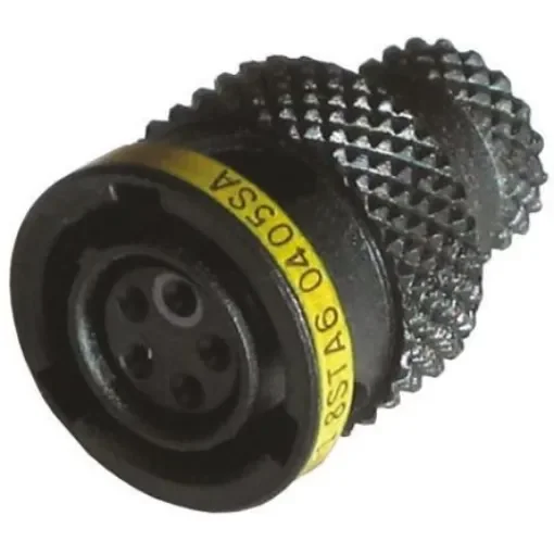 Souriau Sunbank by Eaton, 8STA, Copper Alloy 3 Way Cable Mount MIL Spec Circular Connector PlugBlack, Pin - 8STA60435PN product image