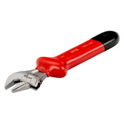 Bahco Adjustable Spanner, 205 mm Overall, 24mm Jaw Capacity, Insulated Handle, VDE/1000V - 8071V product image