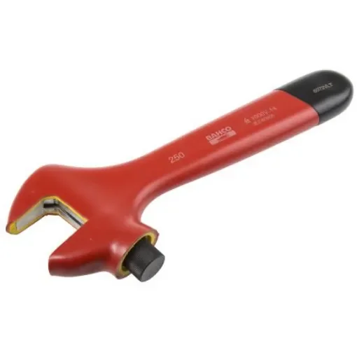 Bahco Adjustable Spanner, 255 mm Overall, 34mm Jaw Capacity, Insulated Handle, VDE/1000V - 8072VLT product image